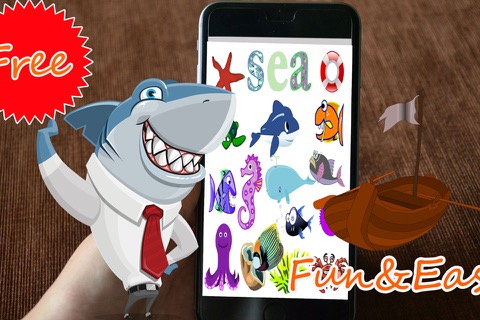 子供の教育ゲームのためのサメ釣りゲームや海の動物のおすすめ画像1