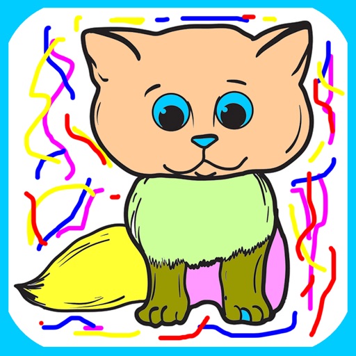 Cat Coloring Book For Kids Free Icon