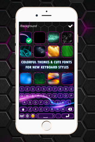 Neon Keyboard – Colorful & Glowing Themes + Fancy Fonts & Emoji screenshot 2