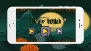 フロッピー魔女ハロウィーンの夜に魔法のほうきによって飛ぶことを学ぶ - タップタップゲームのおすすめ画像1