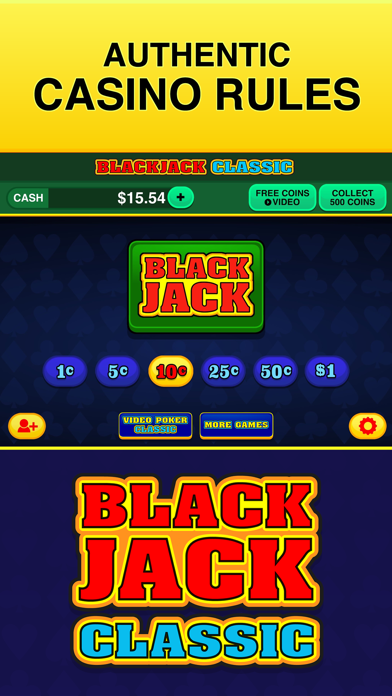 Screenshot #2 pour Blackjack Classic - FREE 21 Vegas Casino Video Blackjack Game