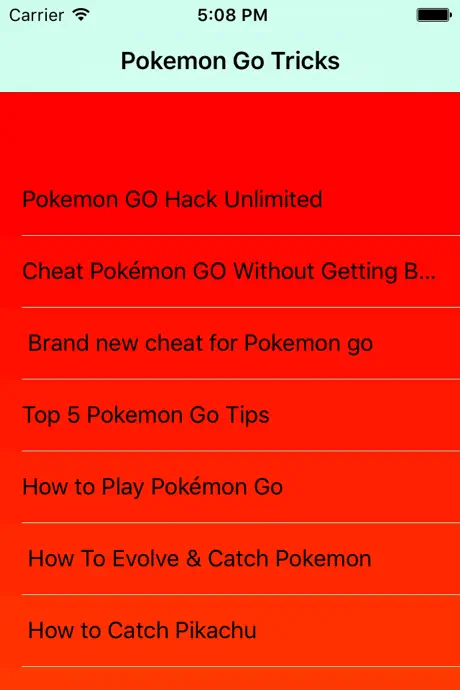 CHEAT For Pokemon Go