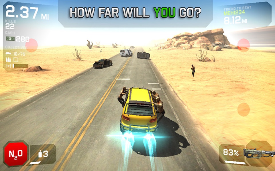 Road to survival:free highway racing & shooting games screenshot 2