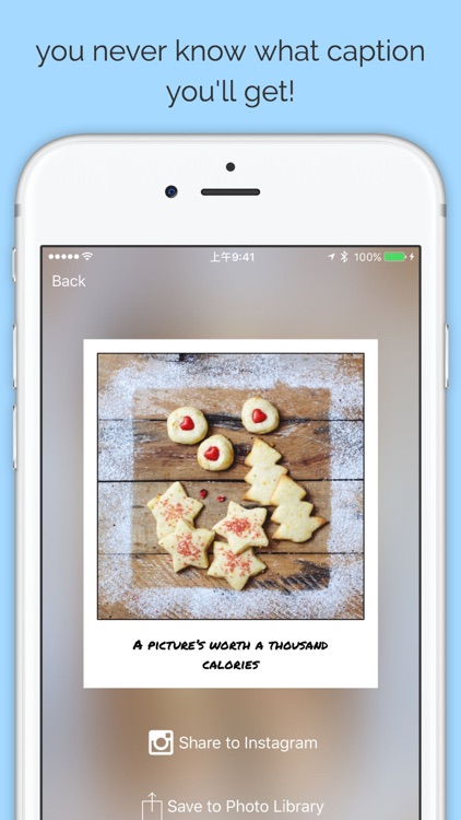 InstaCaption - Instant photos with automatic captions by Cardinal Blue