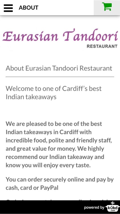 Eurasian Tandoori Restaurant Indian Takeaway screenshot-3