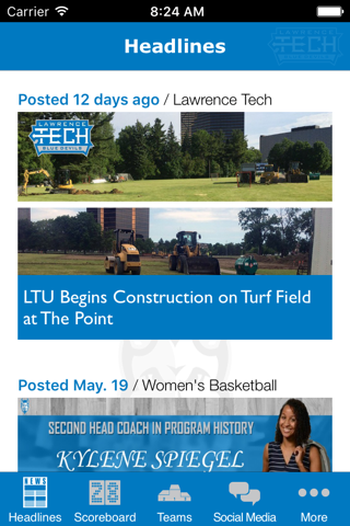 Lawrence Tech Athletics screenshot 2