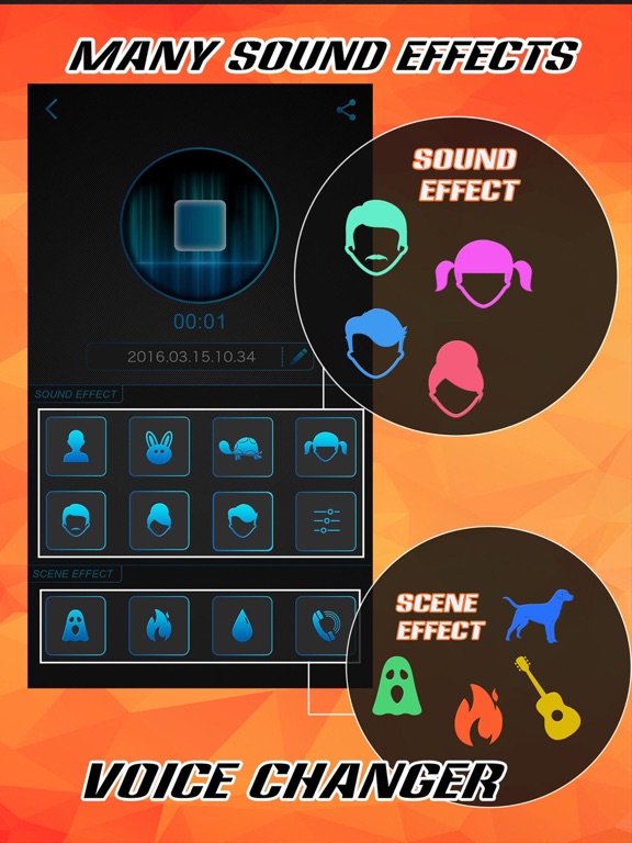 Voice Changer FREE - Sound Record.er & Audio Play.er with Fun.ny Effect.s iPad screenshot 2 - Utilities app