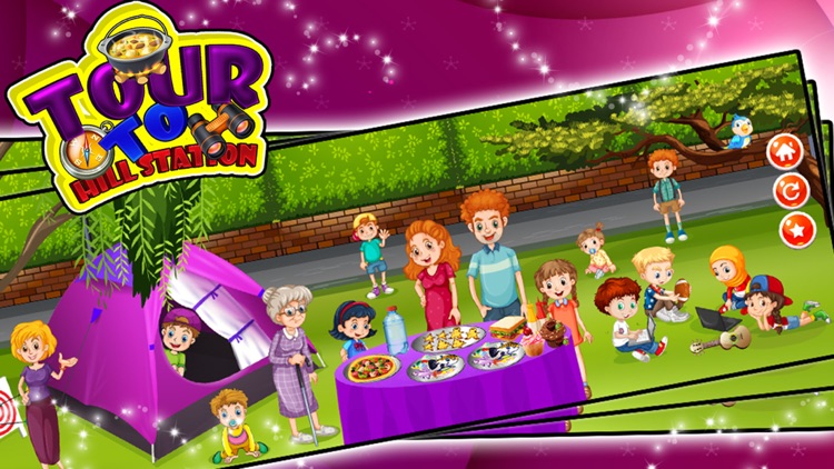 Tour to Hill Station – Crazy camping, cooking & shopping fun game screenshot-4