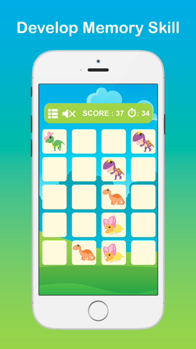 Screenshot #3 pour Dinosaure Jeu De Mémoire Pour Le Préscolaire Et À La Maternelle Gratuit