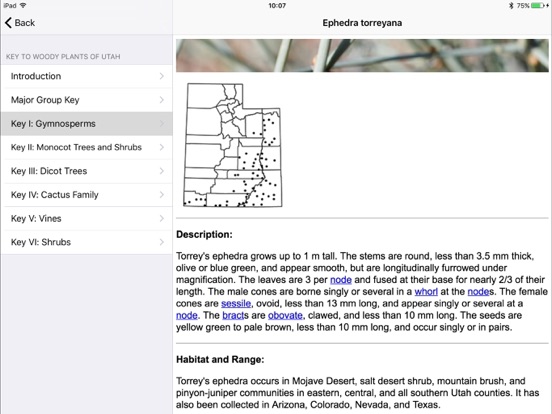 Woody Plants of Utah iPad screenshot 4 - Education app
