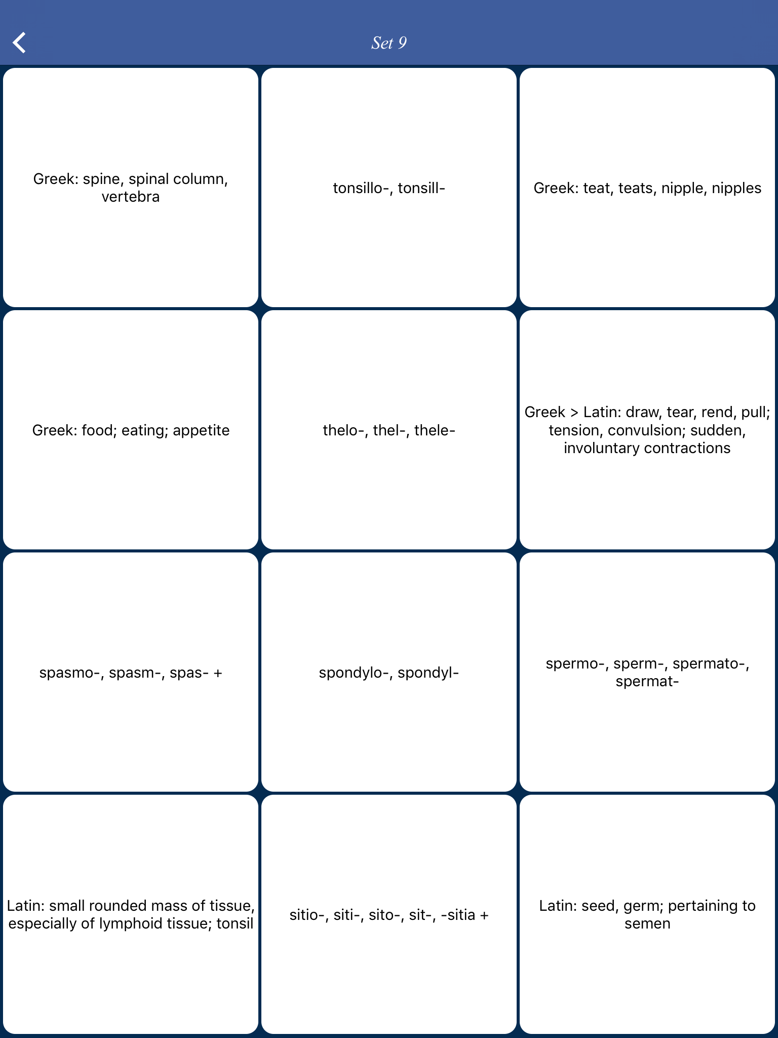 Medical roots, prefixes and suffixes