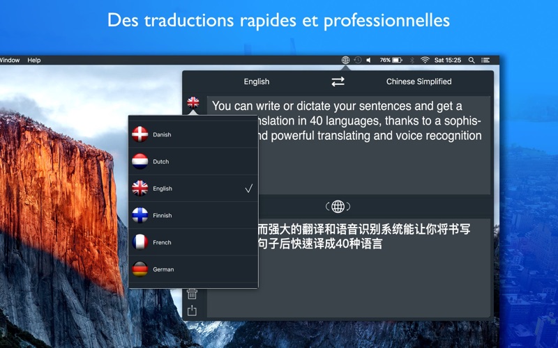 Screenshot #2 pour Traducteur rapide Tab