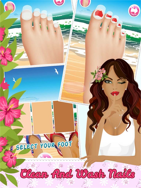 Screenshot #5 pour Bord De Mer Pieds Salon Fille Jeu Nail Art Beauté Conceptions Mignonnes Et Idées De Manucure