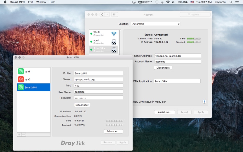 #3. Smart-VPN (macOS) 게시자: DrayTek Corp.