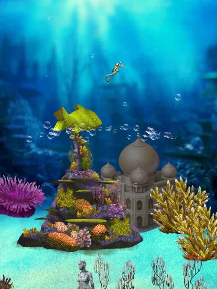 水槽がつくれる！タツノオトシゴ育成ゲーム