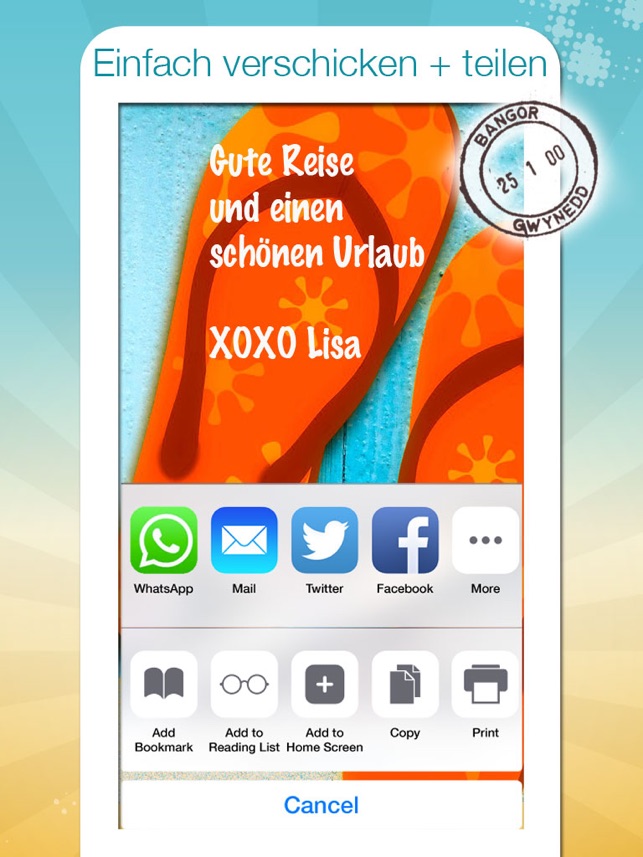 Urlaubsgrusse Grusskarten Text Auf Bild Spruchbilder Aus Urlaub Gestalte Deine Grusskarte Im App Store