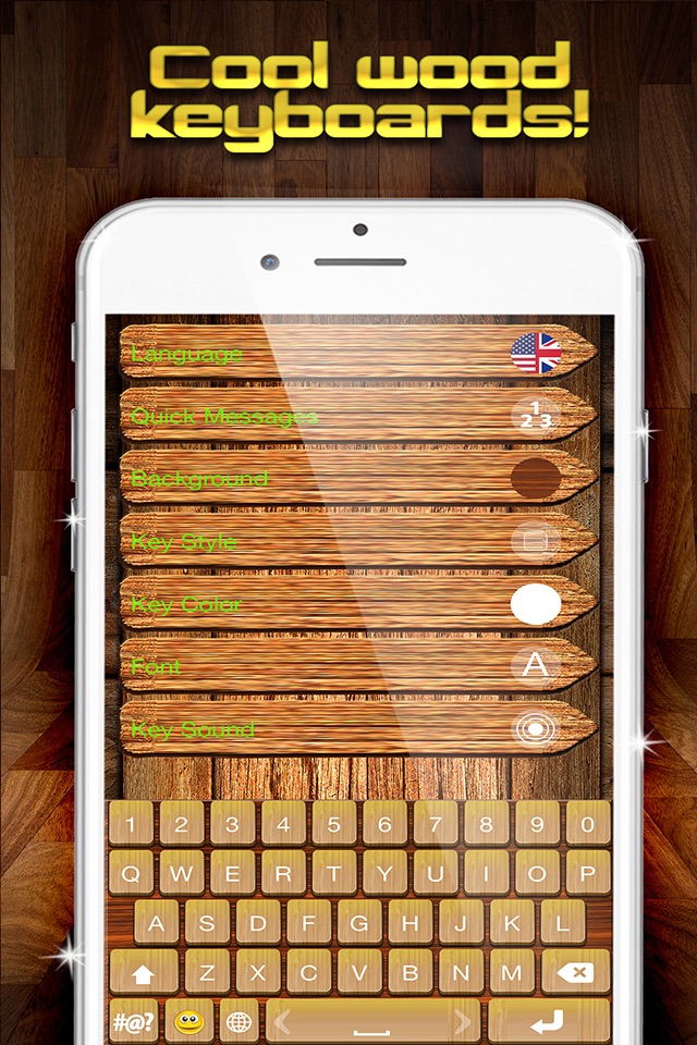 Wooden Keyboard Skins – Wood Themes for Keyboards with Cool Backgrounds and Fonts screenshot 4