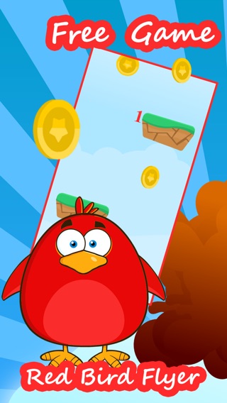 無料ゲームを飛んゆるい赤い鳥のおすすめ画像1