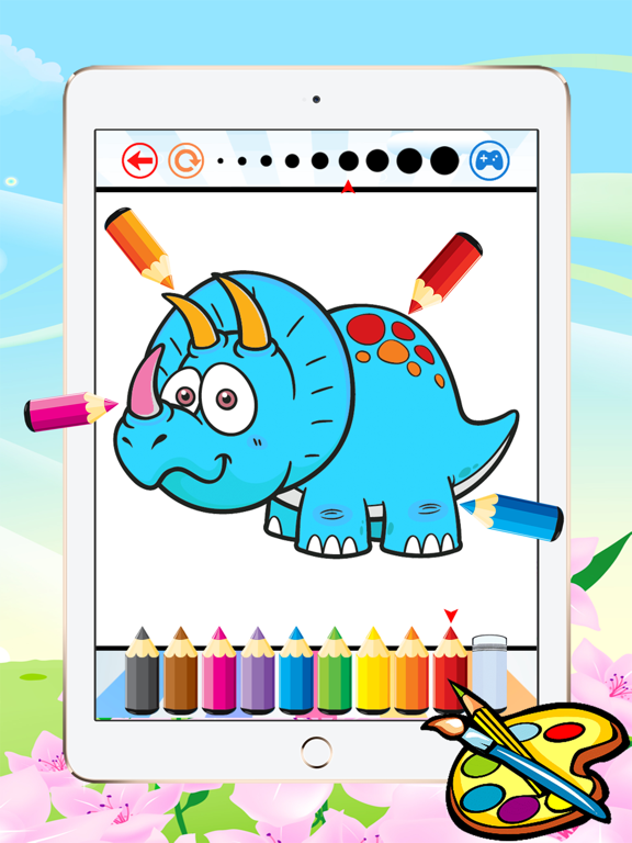 Dinosaur Dragon Coloring Book - All In 1 Dino Drawing, Animal Paint And Color Games HD For Good Kid iPad screenshot