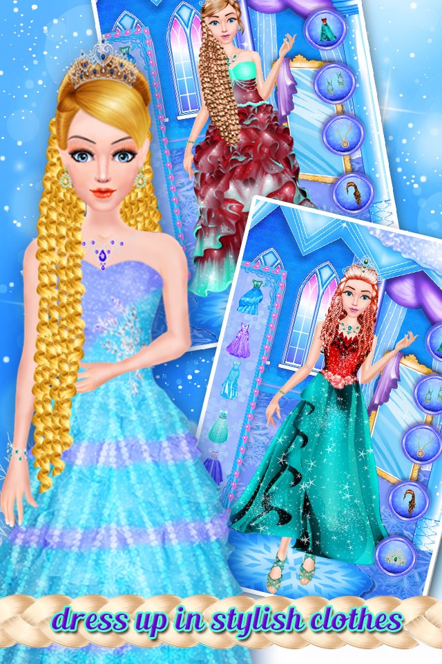 Ice Princess Hairstyles Hair Salon Girls Games screenshot 3