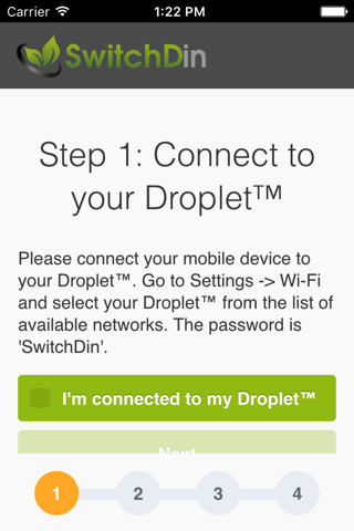 SwitchDin Droplet Setup screenshot 2