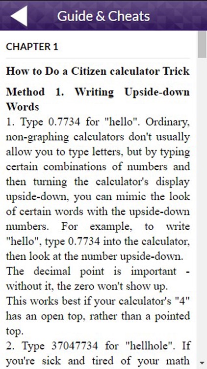 App Guide for CITIZEN CALCULATOR