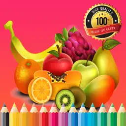 Fruit Vegetable Paint and Coloring Book: Learning Skill The Best of Fun Games Free For Kids app icon