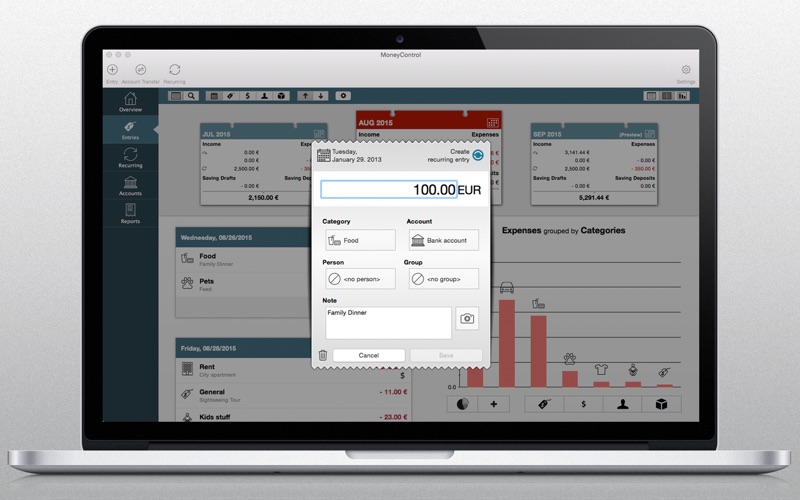 MoneyControl - Income and Expense tracker Screenshot