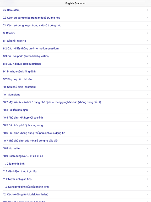 Screenshot #5 pour Ngữ Pháp Tiếng Anh