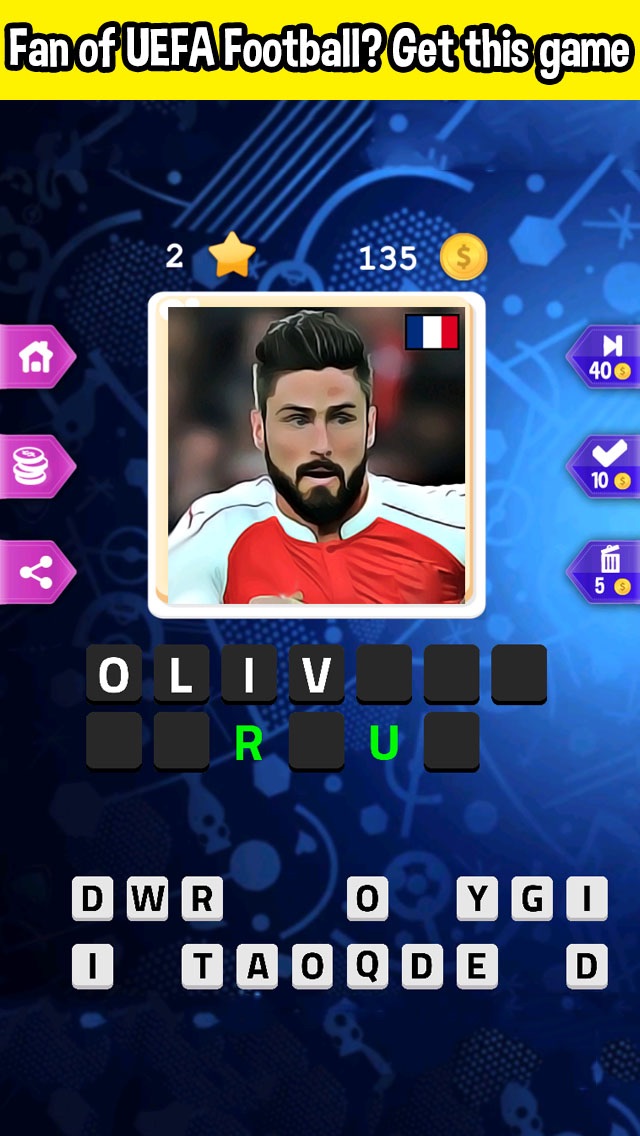 Guess The Football Player Quiz UEFA Edition iPhone App