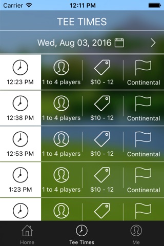 Continental Golf Tee Times screenshot 3