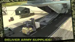 army cargo plane flight simulator: transport war tank in battle-field iphone screenshot 1
