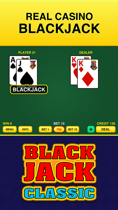 Screenshot #1 pour Blackjack Classic - FREE 21 Vegas Casino Video Blackjack Game