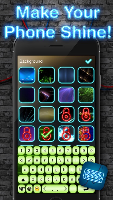 Screenshot #3 pour Lumières LED clavier – Rougeoyantes néon thèmes du clavier et des polices colorées pour iPhone