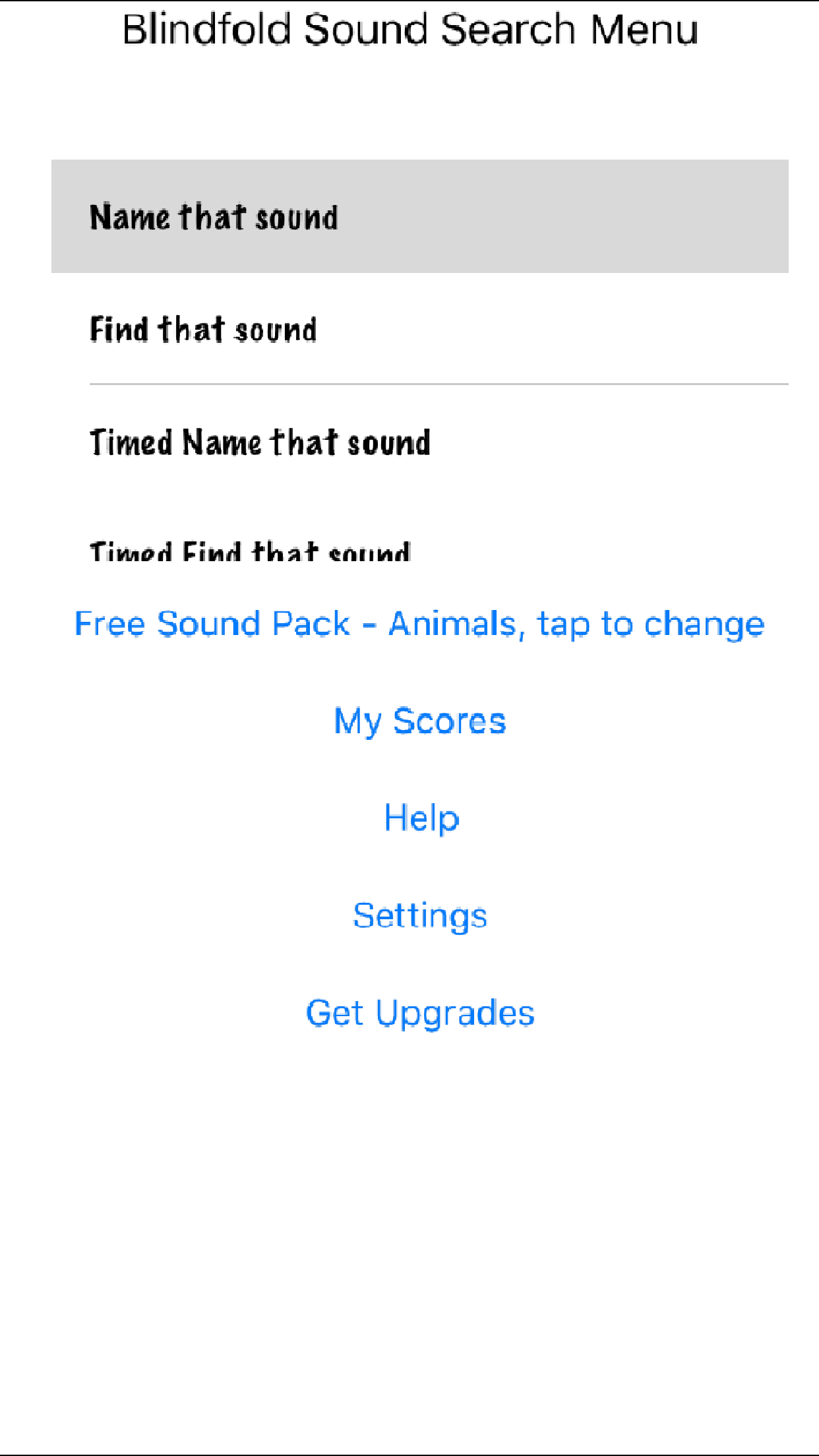Blindfold Sound Search screenshot 2