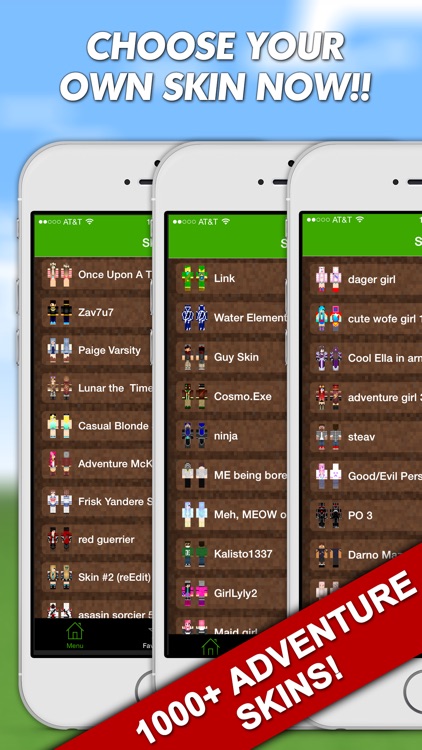 Adventure Skins for Minecraft PE (Pocket Edition) & Minecraft PC