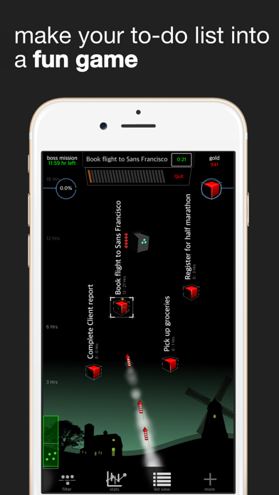 Crimson Box : making to-do list into a game iPhone screenshot