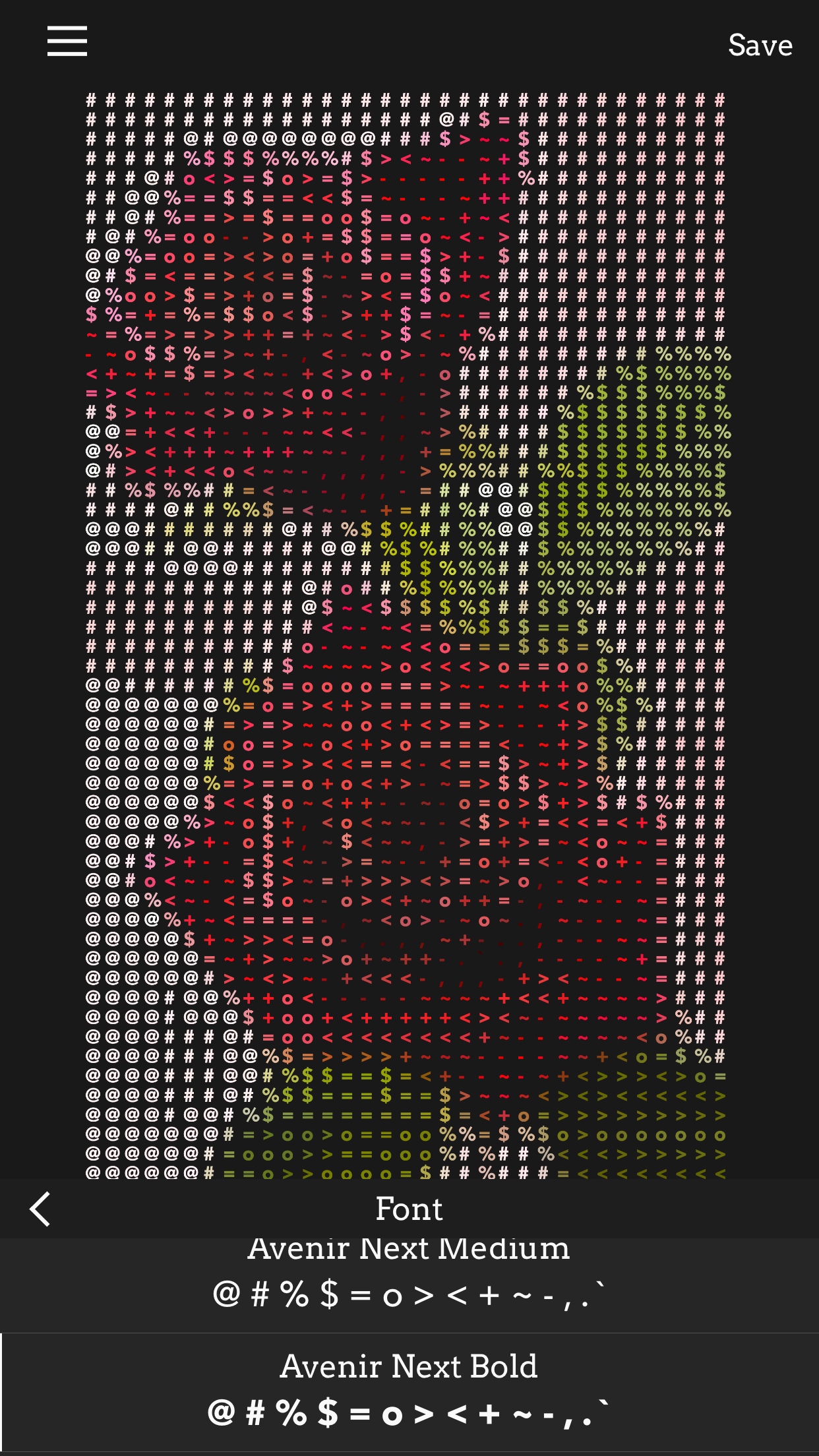Image ASCII - turn images into ASCII symbol art screenshot 2