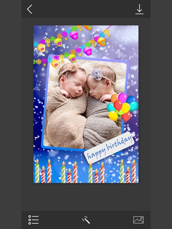 Birthday Greeting Cards - Instant Frame Maker & Photo Editor iPad screenshot 4 - Photo & Video app