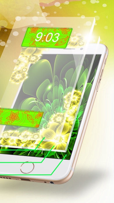 Screenshot #2 pour Néon Fonds D'écran De Fleurs Collection - Rougeoyant Fond Et De Verrouillage Personnalisé