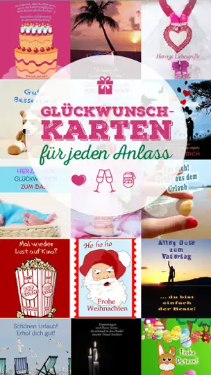 Screenshot von Glückwunsch-Karten Für Jeden Anlass - Grüße, Glückwünsche, Grußkarten & Spruchbilder auf dem iPhone 1