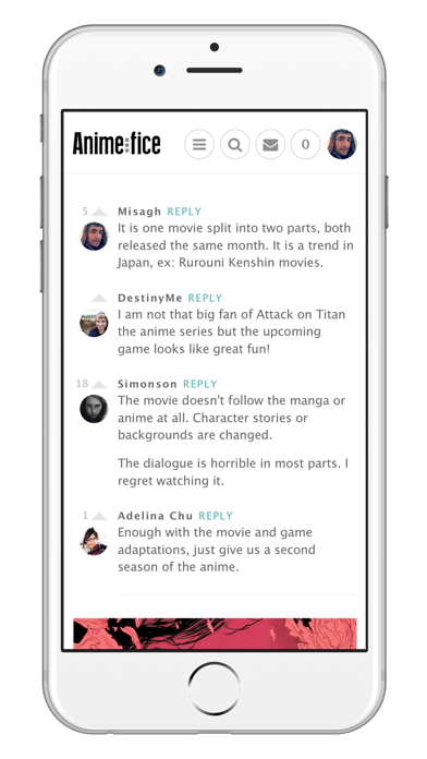 Screenshot #3 pour Animefice: Anime & Manga News