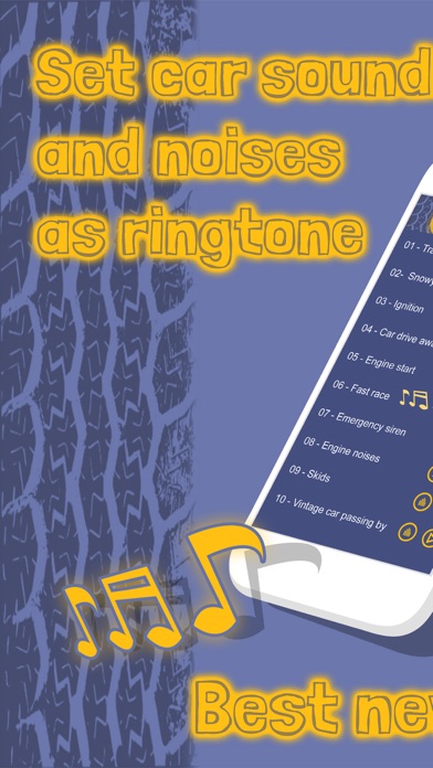 Screenshot #1 pour Voiture Sonner Bruits - Gratuit Sonneries et Notification Alertes pour iPhone
