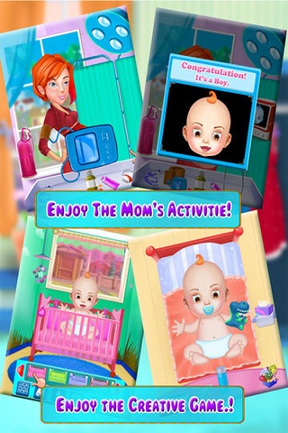 My New Baby Born - Baby Born, Mummy Caring Free Game for kids & Girls screenshot 2