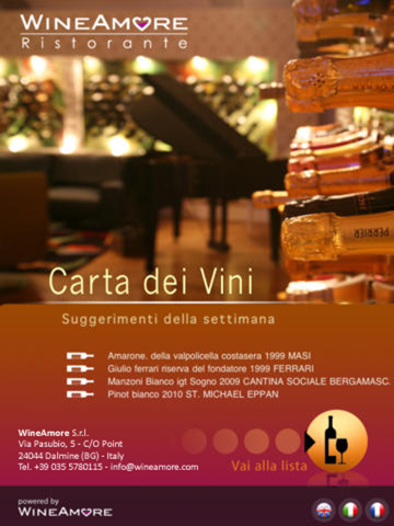 Screenshot #4 pour WineAmore - Menu vins & mets
