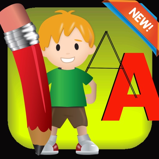 Trace Alphabet Coloring Book grade 1-6: ABC learning games easy coloring pages free for kids and toddlers Icon