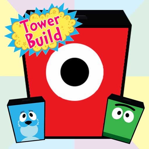 Tower Building Blocks Stack Straight Game For Kids Yo Gabba gang Edition Icon