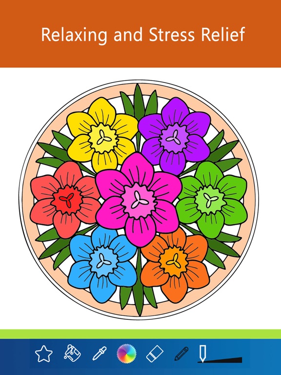 Screenshot #5 pour livre de coloriage pour les adultes: mandalas gratuits coloration adulte livre et l'anxiété de stress couleur de secours pages de thérapie