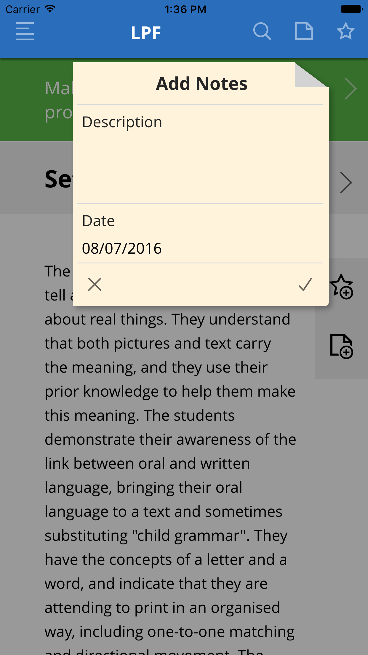 Learning Progressions