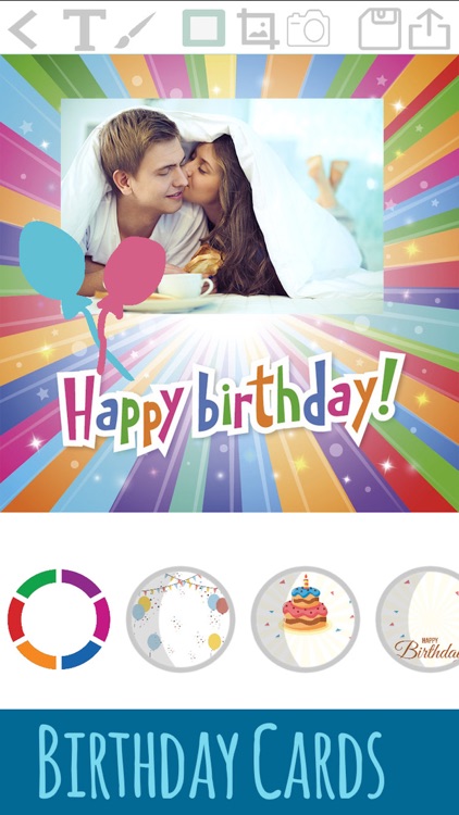 Create birthday cards - edit and design postcards